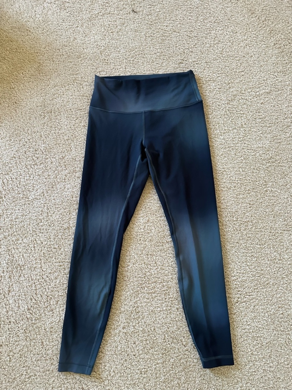 Worn Once Lululemon Midnight Haze Wunder Under HR Leggings Size 10 Inseam 28 - Picture 4 of 5